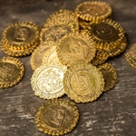 Gold Dragon Fantasy Coins – 30 Piece Metal LARP Currency Set
