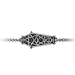 Hex Coffin Bracelet - Wrist Chain Pewter Alchemy A144