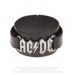 AC/DC: logo leather wriststrap