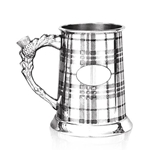 Straight Tartan One Pint Pewter Tankard