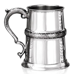 Straight Nurled One Pint Pewter Tankard