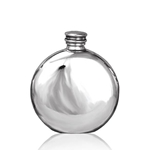 Plain Round Pewter Flask 4 Ounces