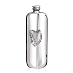 Top Pocket Harp Pewter Flask 3 Ounces