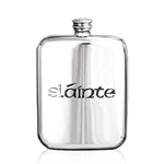 Slainte Stamped Pewter Flask 6 Ounces