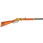 Engraved Model 1873 Old West Lever-Action Carbine Replica – Antique Gold Finish