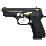 Jackal Compact Front Firing Blank Gun – Black/Gold - 9MM