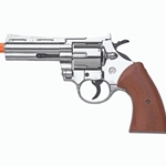 Front Firing 9mm Nickel Magnum Blank Firing Revolver