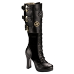 Crypto Buckles and Gears Steampunk Platform Boots Size 7