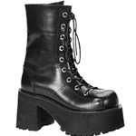 Platoon Platform Lace up Calf Boots 34-3114