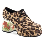 Men's Jungle Pimp Goldfish Platform Shoes - Cheeta CLOSEOUT