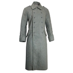 WWII German M40 Heer Field Grey Wool Greatcoat – Reproduction Army Overcoat with Infantry Epaulettes