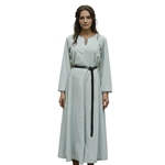 Women’s Thorndale Viking Dress – Embroidered Cotton-Linen Norse Gown