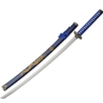 Gold Dragon Samurai Blue Sword