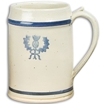 White Colonial Thistle Mug,White Stoneware Drinking Mug