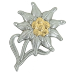 German Edelweiss Cap Insignia - WWII Repro