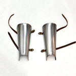 Medieval Ridged Greaves - 18 Gauge