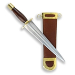 Deepeeka Greek Parazonium Dagger Replica – Carbon Steel Blade with Brass-Fitted Sheath