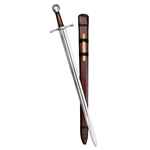 Deepeeka 12th Century Crusader Knight Sword with Leather Scabbard