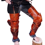 Full Leather Scale Leg Armour