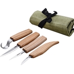BEAVERCRAFT - 4 Knife Set with Tool Roll BVRS09