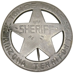Tombstone Sheriff Western Badge OH3029