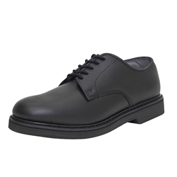 Black Leather Uniform Oxford Dress Shoes – Slip-Resistant Military & Law Enforcement Duty Shoes