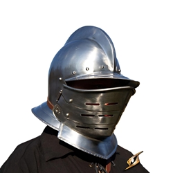 Burgonet Helmet - Polished Steel
