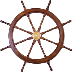 Deluxe Wooden Ship's Wheel - 48 inches