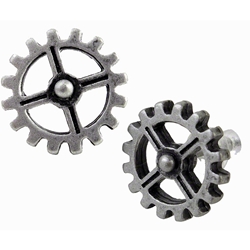 Industrilobe Steampunk Earrings Pewter Alchemy E353