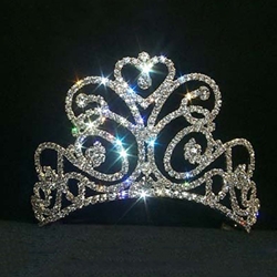 Small Flourishing Heart Tiara - Contoured Base 172-11867SM