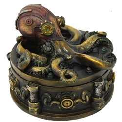Round Steampunk Octopus Box