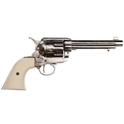 Old West Peacemaker Replica Nickel Finish, Ivory Grips 1873 Non-Firing