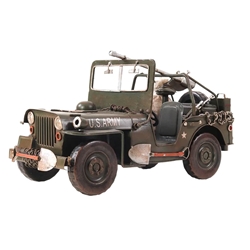 1941 Willys MB U.S. Army Jeep 1:12 Scale Metal Model – Olive Drab WWII Display Replica