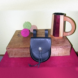 Small Hanging Leather Belt Pouch