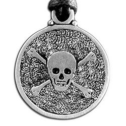 Pirate Jolly Roger Skull and Bones Pendant