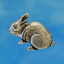 Small Rabbit Pewter Shank Button