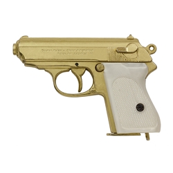 1931 Gold German Semi-Automatic Pistol Replica – Faux Pearl Grips