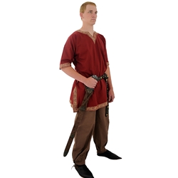 Viking Shirt, Burgundy, Large Tunic