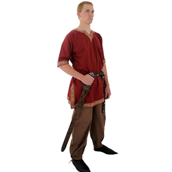 Viking Shirt, Burgundy, Medium Tunic