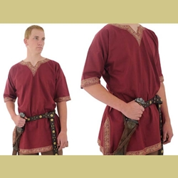 Viking Shirt, Burgundy, XXL Tunic