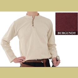 Heavy Cotton Shirt, Burgundy, Medium