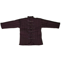 GDFB Light Brown Gambeson — X-Large Quilted Medieval Arming Jacket
