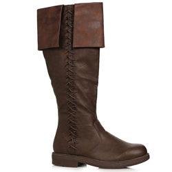 Men’s Brown Knee-High Pirate & Renaissance Costume Boots