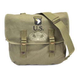 U.S. WWII 101st Airborne “Screaming Eagles” M1936 Musette Bag – Dark OD