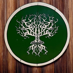 Wooden Viking Shield - Thor Tree - 24"