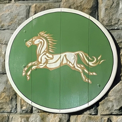 Wooden Viking Shield - Running Horse - 24"