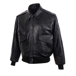 U.S Pilots Leather A2 Jacket - Black