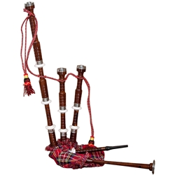 Full Size Sheesham Bagpipe - Tartan Cover - Roosebeck