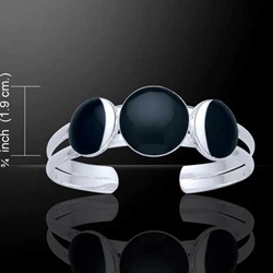 New Moon Phase Silver Cuff in Silver 52-TBG696