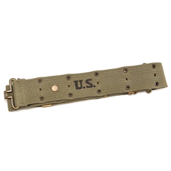 WW2 U.S. M1936 Webbing Belt - M36 Pistol Belt OD - Brass